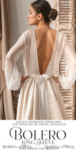 BRIDE bolero, robes, garter LACE WEDDING BOLERO Ivory Silk Wedding bolero long sleeve, Shrug Women Wedding, Bridal Modest Coverup, Boho Blouse for Bride, Bridal Lace Blouse, dress capalet12