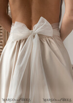 BRIDE bolero, robes, garter LACE WEDDING BOLERO Ivory Tulle Wedding Dress Topper, Wedding Dress Tulle scarf, Back Mesh Bow, Tulle dress bow6