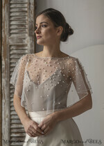 BRIDE bolero, robes, garter LACE WEDDING BOLERO Ivory tulle Wedding bolero, Shrug Women Wedding, Bridal Coverup, Ivory Blouse for Bride, Bridal Tulle Blouse, dress capalet13