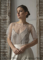 BRIDE bolero, robes, garter LACE WEDDING BOLERO Ivory tulle Wedding bolero, Shrug Women Wedding, Bridal Coverup, Ivory Blouse for Bride, Bridal Tulle Blouse, dress capalet13