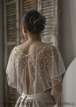 BRIDE bolero, robes, garter LACE WEDDING BOLERO Ivory tulle Wedding bolero, Shrug Women Wedding, Bridal Coverup, Ivory Blouse for Bride, Bridal Tulle Blouse, dress capalet13