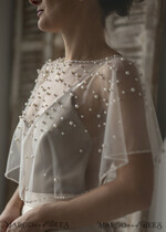 BRIDE bolero, robes, garter LACE WEDDING BOLERO Ivory tulle Wedding bolero, Shrug Women Wedding, Bridal Coverup, Ivory Blouse for Bride, Bridal Tulle Blouse, dress capalet13