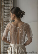 BRIDE bolero, robes, garter LACE WEDDING BOLERO Ivory tulle Wedding bolero, Shrug Women Wedding, Bridal Coverup, Ivory Blouse for Bride, Bridal Tulle Blouse, dress capalet13