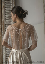 BRIDE bolero, robes, garter LACE WEDDING BOLERO Ivory tulle Wedding bolero, Shrug Women Wedding, Bridal Coverup, Ivory Blouse for Bride, Bridal Tulle Blouse, dress capalet13