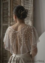 BRIDE bolero, robes, garter LACE WEDDING BOLERO Ivory tulle Wedding bolero, Shrug Women Wedding, Bridal Coverup, Ivory Blouse for Bride, Bridal Tulle Blouse, dress capalet13