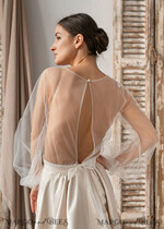 BRIDE bolero, robes, garter LACE WEDDING BOLERO Ivory Lace Wedding bolero long sleeve, Shrug Women Wedding, Bridal Backless Coverup, Ivory Blouse for Bride, Bridal Lace Blouse, dress capalet15