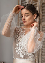BRIDE bolero, robes, garter LACE WEDDING BOLERO Ivory Lace Wedding bolero long sleeve, Shrug Women Wedding, Bridal Backless Coverup, Ivory Blouse for Bride, Bridal Lace Blouse, dress capalet15