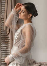 BRIDE bolero, robes, garter LACE WEDDING BOLERO Ivory Lace Wedding bolero long sleeve, Shrug Women Wedding, Bridal Backless Coverup, Boho Blouse for Bride, Wedding Dress Topper17