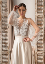 BRIDE bolero, robes, garter LACE WEDDING BOLERO Ivory Lace Wedding bolero long sleeve, Shrug Women Wedding, Bridal Backless Coverup, Ivory Blouse for Bride, Bridal Lace Blouse, dress capalet16