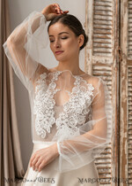 BRIDE bolero, robes, garter LACE WEDDING BOLERO Ivory Lace Wedding bolero long sleeve, Shrug Women Wedding, Bridal Backless Coverup, Ivory Blouse for Bride, Bridal Lace Blouse, dress capalet16