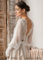 BRIDE bolero, robes, garter LACE WEDDING BOLERO Ivory Silk and Lace Wedding bolero long sleeve, Shrug Women Wedding, Bridal Backless Coverup, Ivory Blouse for Bride, Bridal Lace Blouse, dress capalet21
