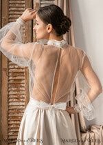 BRIDE bolero, robes, garter LACE WEDDING BOLERO Ivory tulle Wedding bolero puff sleeve, Shrug Women Wedding, Bridal Coverup, Ivory Blouse for Bride, Bridal Tulle Blouse, dress capalet16