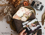 PHOTO ALBUM/ PHOTO BOX  envelopes for photos Packaging for Wedding and Family Photographers, Customized velvet Envelope for Photos with floral liner, velvet Case Prints 5x79