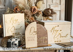 KARTONBOXEN  
 Holz Eco Rustikale Kartenboxen Rustikale Holz Set Kartenbox Gästebuch & Schild, Hochzeitskartenbox mit Schloss Instant Instax Gästebuch, Holz Hochzeitsgeldbox Sing Gästebuch Set, Kartenbox mit Schlitz und Schloss Karten und Geschenk Bogen Acrylschild Set32