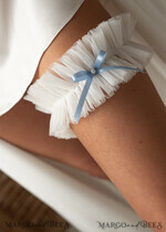 BRAUT Bolero, Kleider, Strumpfband STRUMPFBAND FÜR DIE BRAUT Hochzeitsstrumpfband-Set in Box, etwas Blaues Strumpfband-Set, Strumpfband mit etwas Blauem, etwas Blaues für die Braut, elfenbeinfarbenes Strumpfband-Set, Geschenk für die Braut, Tüll mit Perlen Strumpfband-Set.6