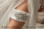 BRIDE bolero, robes, garter GARTER FOR BRIDE wedding garter set in box,  tulle & crystals garter set, garter for bride, bridal shower gift for bride, ivory tulle garter set, gift for bride6