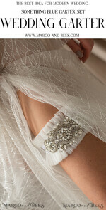 BRIDE bolero, robes, garter GARTER FOR BRIDE wedding garter set in box,  tulle & crystals garter set, garter for bride, bridal shower gift for bride, ivory tulle garter set, gift for bride6