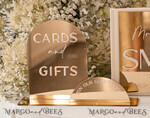 TABLE DECOR SIGNS Guestbook & Cards Gifts Signs Acrylic Arch Cards And Gifts Sign, Gold Mirror Acrylic Sign, Golden Plexi Guestbook Sign, Luxury Wedding Table Decor, Wedding Signage Golden Mirror Cards Sign 10