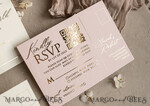 WEDDING INVITATIONS embossed invites  Bespoke Embossed Blind Blus Pink Gold Wedding Invitation, Golden Nude deboss Floral Wedding Invitation, Modern Garden Debossed Invitation suite, Cotton paper wedding invitation suite, Wedding Invitations golden18