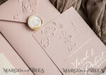 WEDDING INVITATIONS embossed invites  Bespoke Embossed Blind Blus Pink Gold Wedding Invitation, Golden Nude deboss Floral Wedding Invitation, Modern Garden Debossed Invitation suite, Cotton paper wedding invitation suite, Wedding Invitations golden18