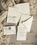 WEDDING INVITATIONS embossed invites  Fine Art Embossed  Blind Ivory Gold Wedding Invitation, Golden deboss Roses Floral Wedding Invitation, Boho Ecru Debossed Invitation suite,  Cotton paper wedding invitation suite, Deckled Edge Invites, Torn Edge Wedding Invitations golden10