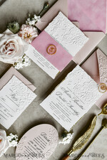 HOCHZEITS EINLADUNGEN geprägte Einladungen Maßgeschneiderte geprägte Blind Sagegrün Gold Hochzeitseinladung, goldene Pflanzenprägung Rosen florale Hochzeitseinladung, Boho Ecru Garten geprägte Einladungssuite, Baumwollpapier-Hochzeitseinladungssuite, Deckled Edge Einladungen, zerfledderte Kante Hochzeitseinladungen gold.29