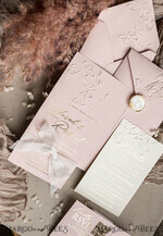 WEDDING INVITATIONS embossed invites  Bespoke Embossed Blind Blus Pink Gold Wedding Invitation, Golden Nude deboss Floral Wedding Invitation, Modern Garden Debossed Invitation suite, Cotton paper wedding invitation suite, Wedding Invitations golden22