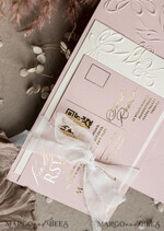 WEDDING INVITATIONS embossed invites  Bespoke Embossed Blind Blus Pink Gold Wedding Invitation, Golden Nude deboss Floral Wedding Invitation, Modern Garden Debossed Invitation suite, Cotton paper wedding invitation suite, Wedding Invitations golden22
