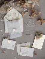 WEDDING INVITATIONS plexi acrylic mirror Ivory Beaded Wrapping Wedding Invitations, Elegant Clear Acrylic Wedding Cards, Plexi Transparent Wedding Invites, Wedding Invitation Suite with Pearls32