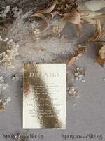 WEDDING INVITATIONS plexi acrylic mirror Ivory Beaded Wrapping Wedding Invitations, Elegant Clear Acrylic Wedding Cards, Plexi Transparent Wedding Invites, Wedding Invitation Suite with Pearls32