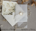 WEDDING INVITATIONS plexi acrylic mirror Ivory Beaded Wrapping Wedding Invitations, Elegant Clear Acrylic Wedding Cards, Plexi Transparent Wedding Invites, Wedding Invitation Suite with Pearls32
