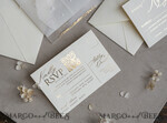 WEDDING INVITATIONS plexi acrylic mirror Ivory Beaded Wrapping Wedding Invitations, Elegant Clear Acrylic Wedding Cards, Plexi Transparent Wedding Invites, Wedding Invitation Suite with Pearls32