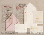 WEDDING INVITATIONS plexi acrylic mirror Blush Pink Clear real flowers Wedding Invitations, Elegant Garden  pampass gras Wedding Cards, Velvet  transparent  Wedding Invites,  Wedding Invitation Suite18