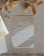 WEDDING INVITATIONS plexi acrylic mirror Ivory Beaded Wrapping Wedding Invitations, Elegant Clear Acrylic Wedding Cards, Plexi Transparent Wedding Invites, Wedding Invitation Suite with Pearls21