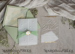 WEDDING INVITATIONS plexi acrylic mirror Ivory Beaded Wrapping Wedding Invitations, Elegant Clear Acrylic Wedding Cards, Plexi Transparent Wedding Invites, Wedding Invitation Suite with Pearls27