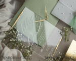 WEDDING INVITATIONS plexi acrylic mirror Ivory Beaded Wrapping Wedding Invitations, Elegant Clear Acrylic Wedding Cards, Plexi Transparent Wedding Invites, Wedding Invitation Suite with Pearls27