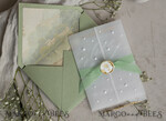 WEDDING INVITATIONS plexi acrylic mirror Ivory Beaded Wrapping Wedding Invitations, Elegant Clear Acrylic Wedding Cards, Plexi Transparent Wedding Invites, Wedding Invitation Suite with Pearls27