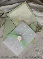 WEDDING INVITATIONS plexi acrylic mirror Ivory Beaded Wrapping Wedding Invitations, Elegant Clear Acrylic Wedding Cards, Plexi Transparent Wedding Invites, Wedding Invitation Suite with Pearls27
