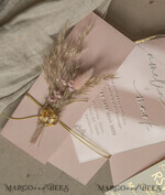 WEDDING INVITATIONS plexi acrylic mirror Blush Pink Clear Arched Wedding Invitations, Elegant Garden Wedding Cards, Nude Acrylic transparent  Wedding Invites,  Arch Plexi Wedding Invitation Suite32