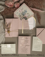 WEDDING INVITATIONS plexi acrylic mirror Blush Pink Clear Arched Wedding Invitations, Elegant Garden Wedding Cards, Nude Acrylic transparent  Wedding Invites,  Arch Plexi Wedding Invitation Suite32