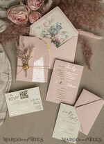 WEDDING INVITATIONS plexi acrylic mirror Blush Pink Clear Arched Wedding Invitations, Elegant Garden Wedding Cards, Nude Acrylic transparent  Wedding Invites,  Arch Plexi Wedding Invitation Suite32