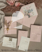 WEDDING INVITATIONS plexi acrylic mirror Blush Pink Clear Arched Wedding Invitations, Elegant Garden Wedding Cards, Nude Acrylic transparent  Wedding Invites,  Arch Plexi Wedding Invitation Suite32