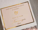 Brautjungfer/Trauzeuge Box Trauzeugin Geschenk Fragen Box XXL Trauzeugin Geschenk Fragen Box, Brautjungfer Trauzeuge, Möchtest Du meine Trauzeugin sein Box, Geschenkschachtel, Trauzeuge Fragen12