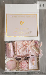 Brautjungfer/Trauzeuge Box Brautjungfern Vorschlagsbox Personalisierte Brautjungfern-Proposal-Box mit Robe, Komplettes Trauzeugin-Set, Blush Will You Be My Bridesmaid Box Set12