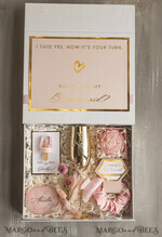 Brautjungfer/Trauzeuge Box Brautjungfern Vorschlagsbox Personalisierte Brautjungfern-Antrag-Box mit Robe, vollständige Trauzeugin-Box, Blush Will You Be My Bridesmaid-Set10