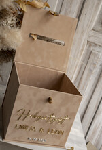  CARD BOXES hochzeitPOst Briefbox hochzeitPOst Briefbox, Spardose aus Samt für Hochzeiten, weißer Samt14