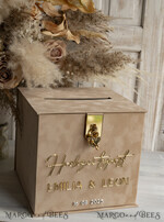  CARD BOXES hochzeitPOst Briefbox hochzeitPOst Briefbox, Spardose aus Samt für Hochzeiten, weißer Samt14
