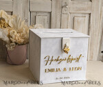 CARD BOXES hochzeitPOst Briefbox hochzeitPOst Briefbox, Spardose aus Samt für Hochzeiten, weißer Samt8