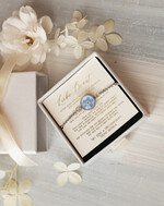 BRIDESMAID/BEST MAN BOX Trauzeuge Fragen Geschenkbox Ein Geschenk für die Braut – Ein Armband mit einer Vergissmeinnicht-Blume in einer Geschenkbox mit Widmung5