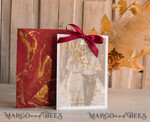 SAVE THE DATES photo vellum plexi  Maroon Gold Marble Save the Date Cards with Photo, Burgundy Vellum Save Our Dates with Photo Gold Foil Calendar Cards 15